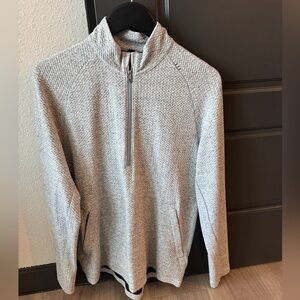 Lululemon Athletica Gray Zip Up Sweater Classic Knit Design
